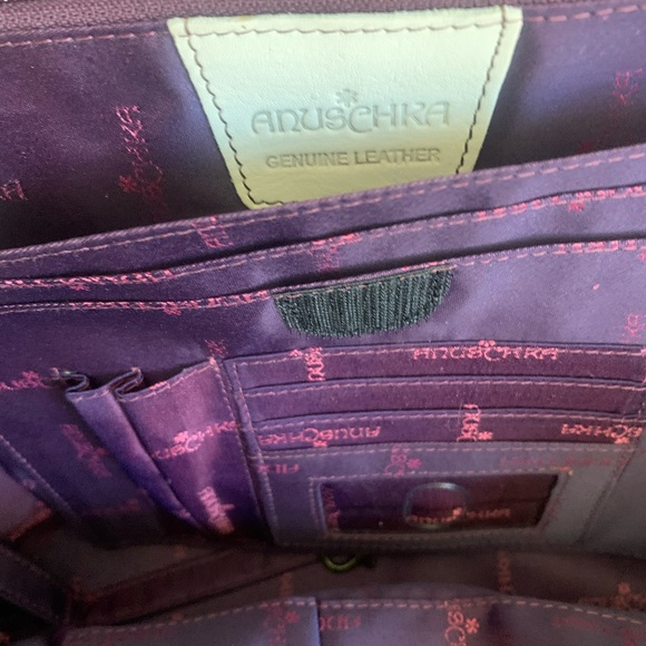 Anuschka Vintage Garden Hand Painted Satchel - Picture 7 of 10